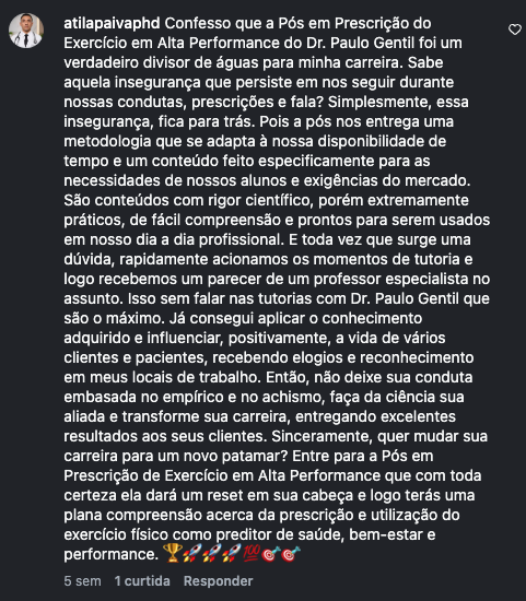 Comentário original de atilapvahpd publicado na página oficial da campanha